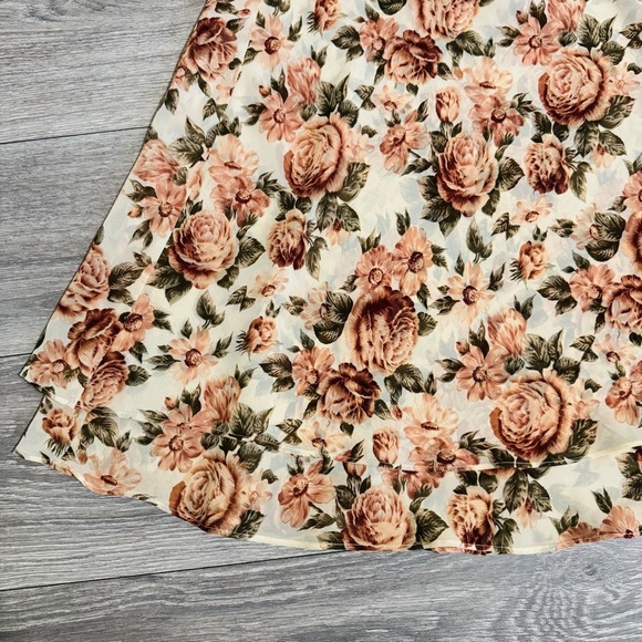 Compagnie Internationale Express Vintage Floral A-Line Y2K Ruffled Boho Skirt M - Picture 12 of 17